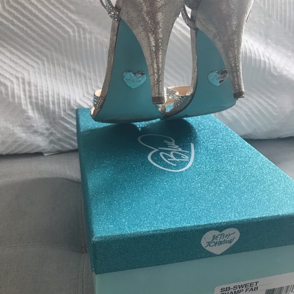 Betsy Johnson Champagne Rhinestone heels - Picture 4 of 7
